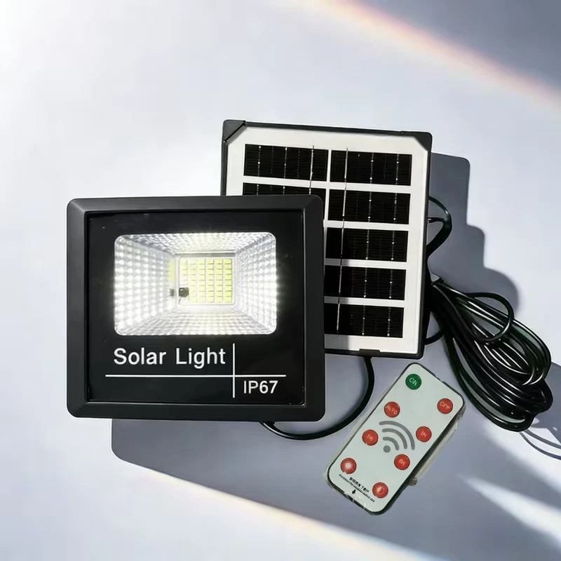 Brightness 50W Solar Street Light Outdoor Flood Remote Reflector Zpaxo 44LED