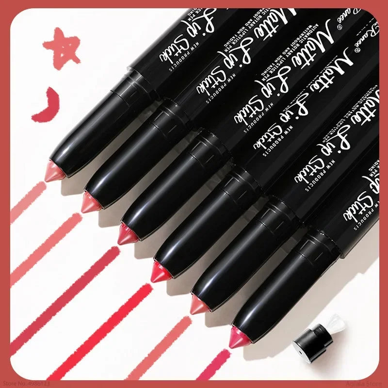 12 Colors Lip Liner Lipstick Pencil Matte Velvet Waterproof