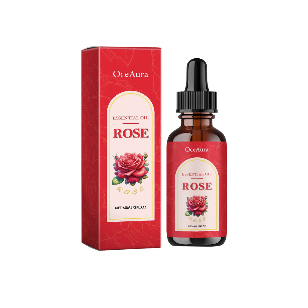 Rose Moisturizing Essential Oil - Deep Nourishment, Hydrates Skin, Relieves Dryness & Locks in Moisture Zpaxo Red 60ml