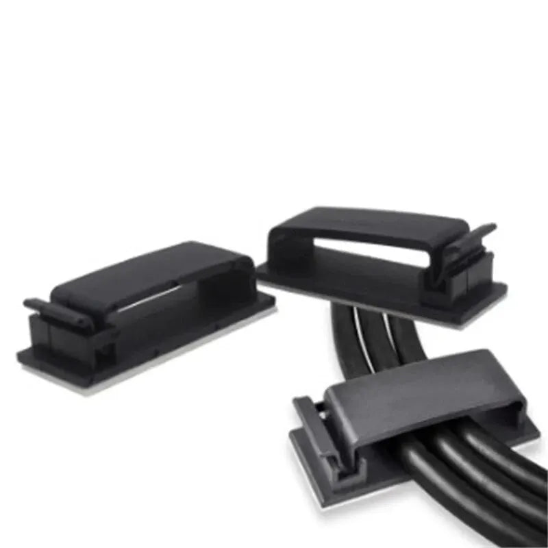 Self-adhesive Wire Organizer Cable Holder Cord Management Harness Clamp Clip For PC Power USB Cable Wiring Desktop Cord Manager Zpaxo