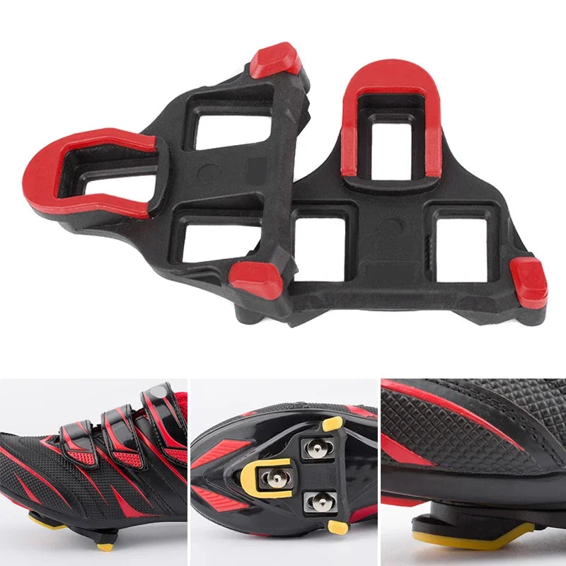 Cycling Pedals Cleat Bike Cleats Self-locking Lightweight Platform Pedals 3 Bearings Pedals Indoor Cycling Road Bike Accesseries Zpaxo