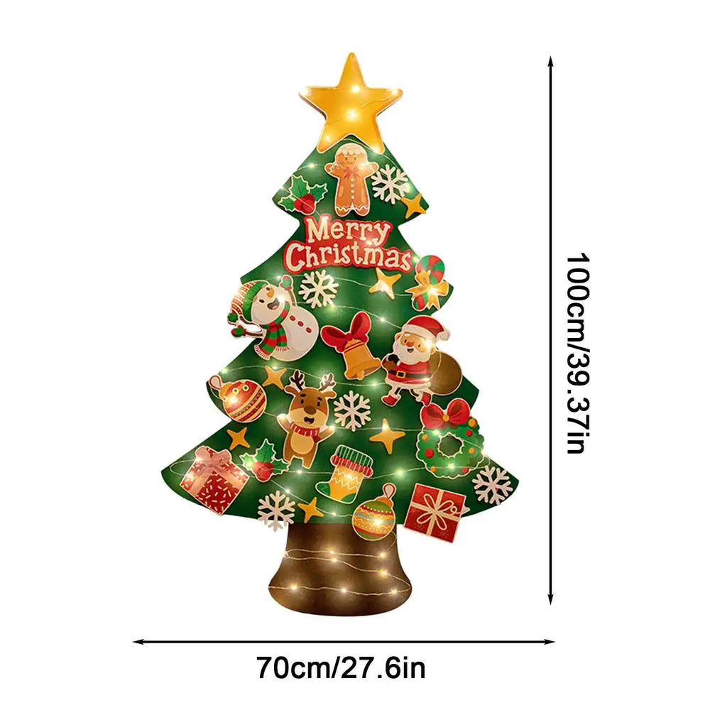 Toddler Felt Christmas Tree 9 8ft Light String LED Pendant Wall