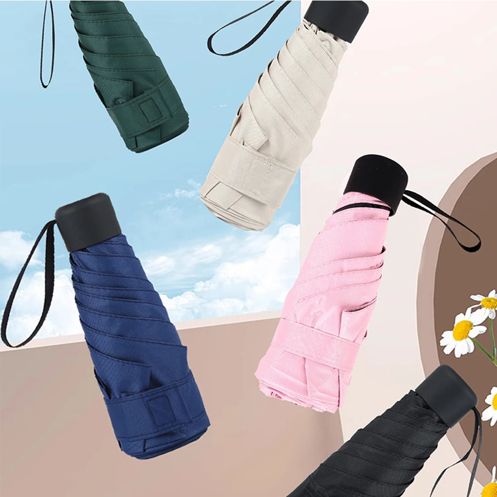 Compact Travel Umbrella Ultralight Folding Pocket Umbrella UV Rain Protection for Outdoor Sun&Rain Umbrella Lightweight Zpaxo