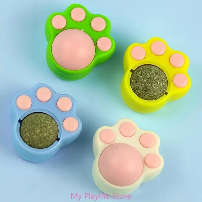 Cat Catnip Wall Ball Matatabi Catmint Toy Indoor Kitten Lick Dental