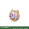 BOOMSLIFE Custom Bamboo Hair Brush Women Cute Cat Style Wood Comb For Girl Wide Teeth Airbag Massage Brush Anti-static Hair Comb Zpaxo Round Hairbrush China Mainland