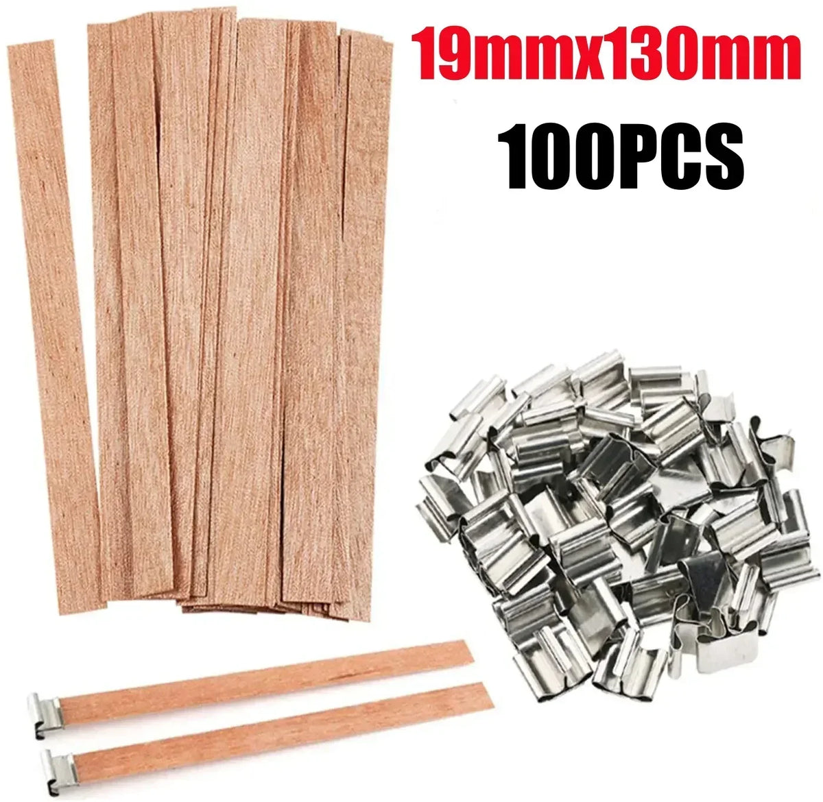 Handmade Soy Wax Candles Wooden Wicks DIY Aromatic Single Wick Design Zpaxo XL-100PCS