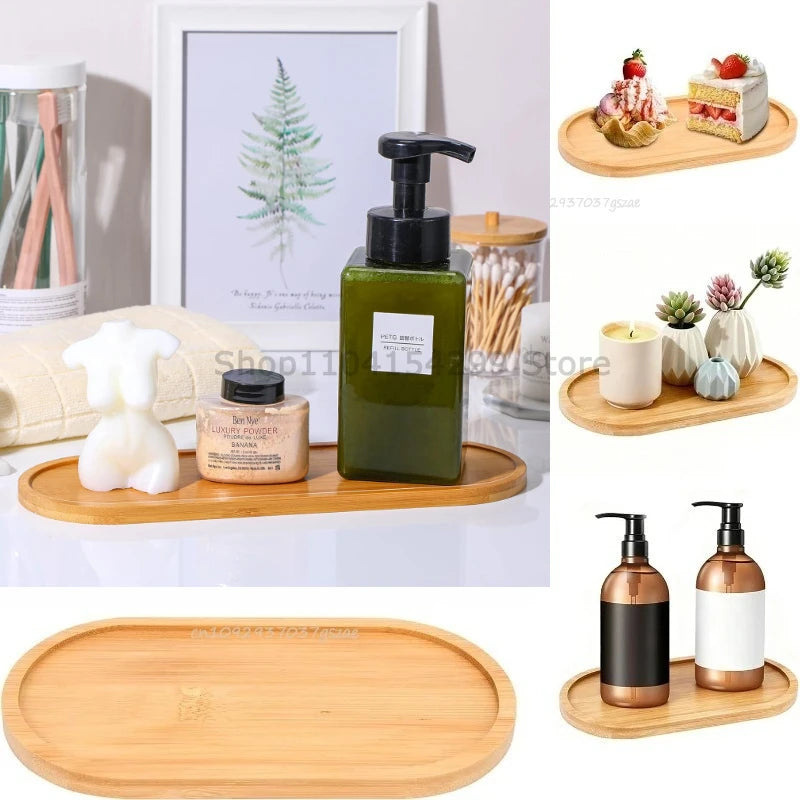 Flower Pot Tray Multi Bamboo Tray Wood Cup Pad Plant Pot Tray for Kitchen Decorative Plate Creative Coaster Coffee Cup Mat Zpaxo