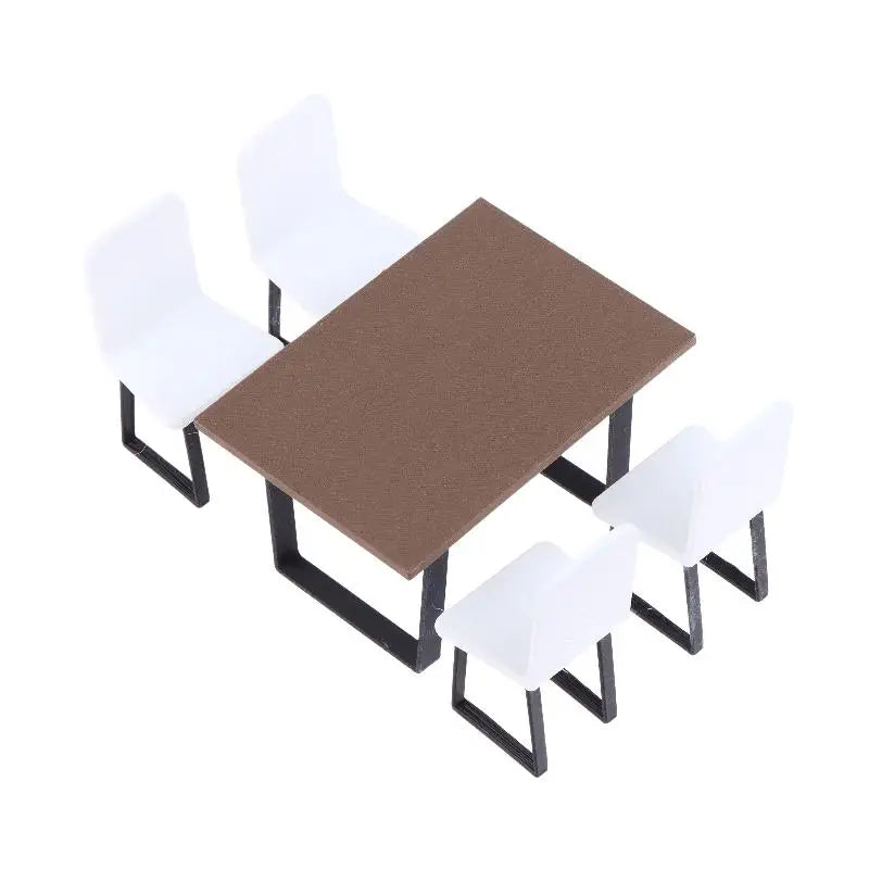 Miniature Dining Table Chair 1 12 Dollhouse Mini Furniture Model Home Zpaxo
