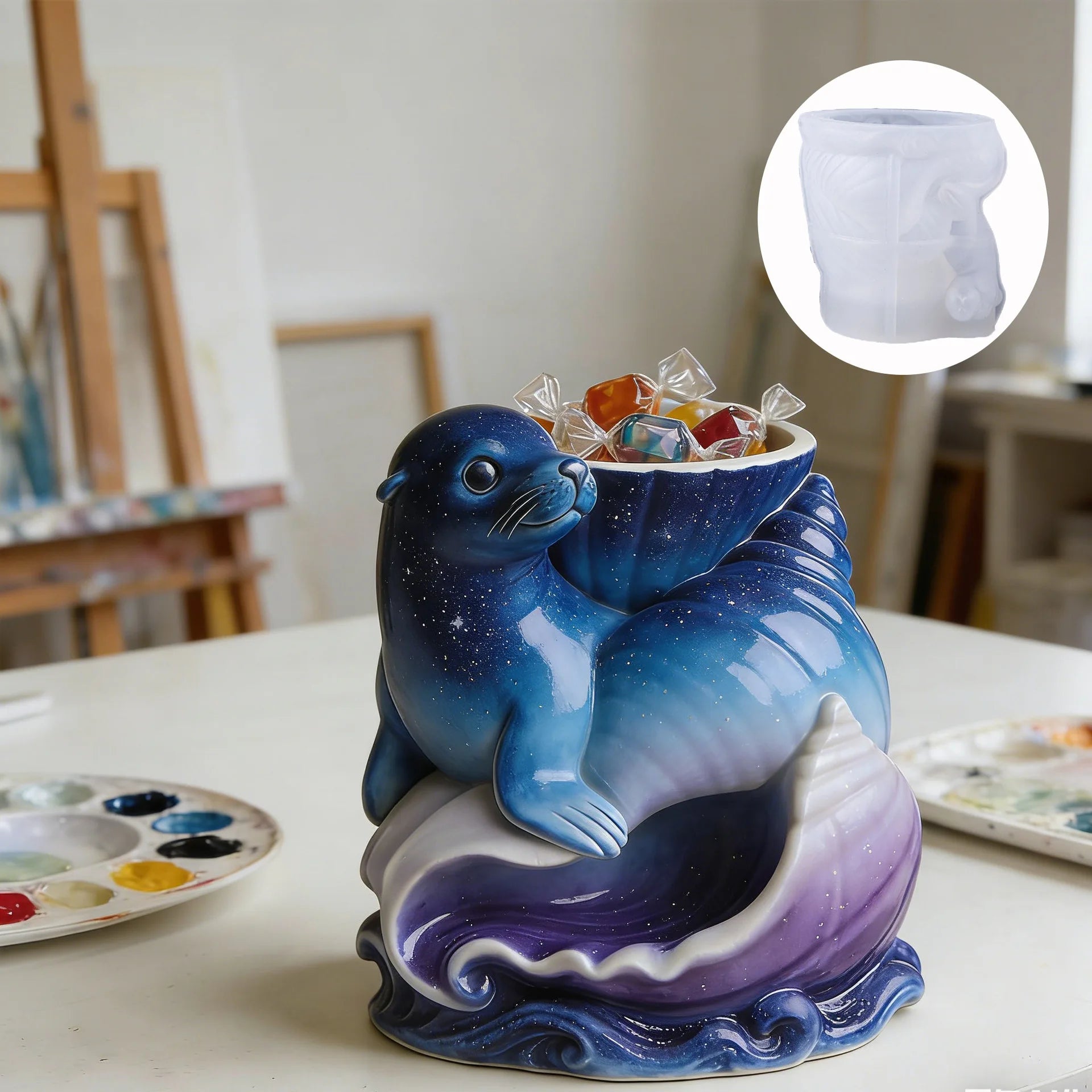 Conch Shell Silicone Mold – DIY Cement, Resin & Gypsum Crafts