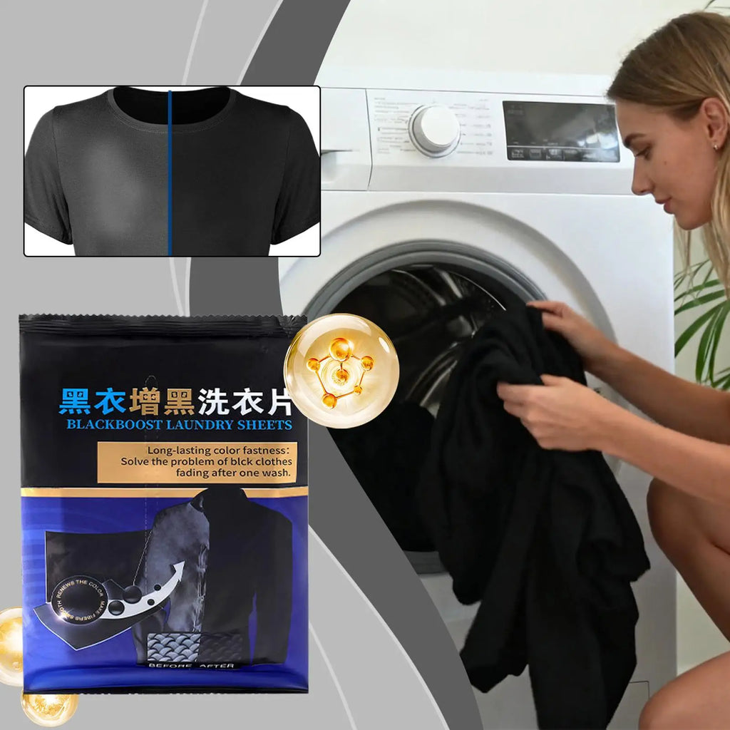 50 Black Clothes Dye Catcher Sheets Long Lasting Portable Laundry
