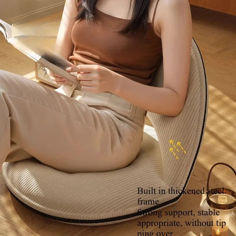 Foldable Backrest Tatami Lounger Sitting Sleeping Small Space Bed Bay