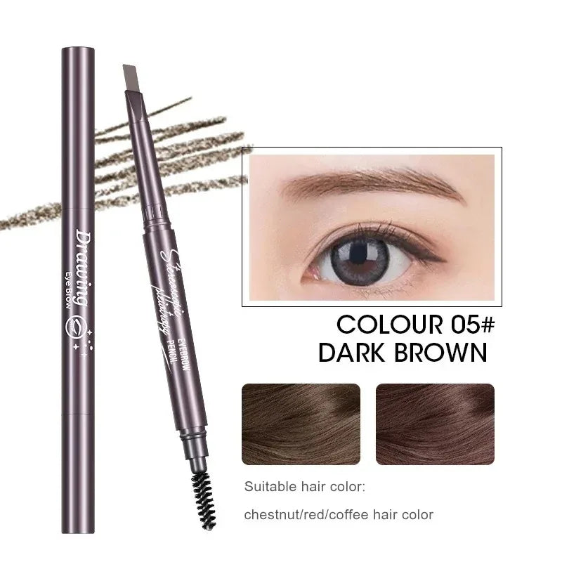 5 Colors Eyebrow Pencil Waterproof Long-lasting Double-headed Tattoo