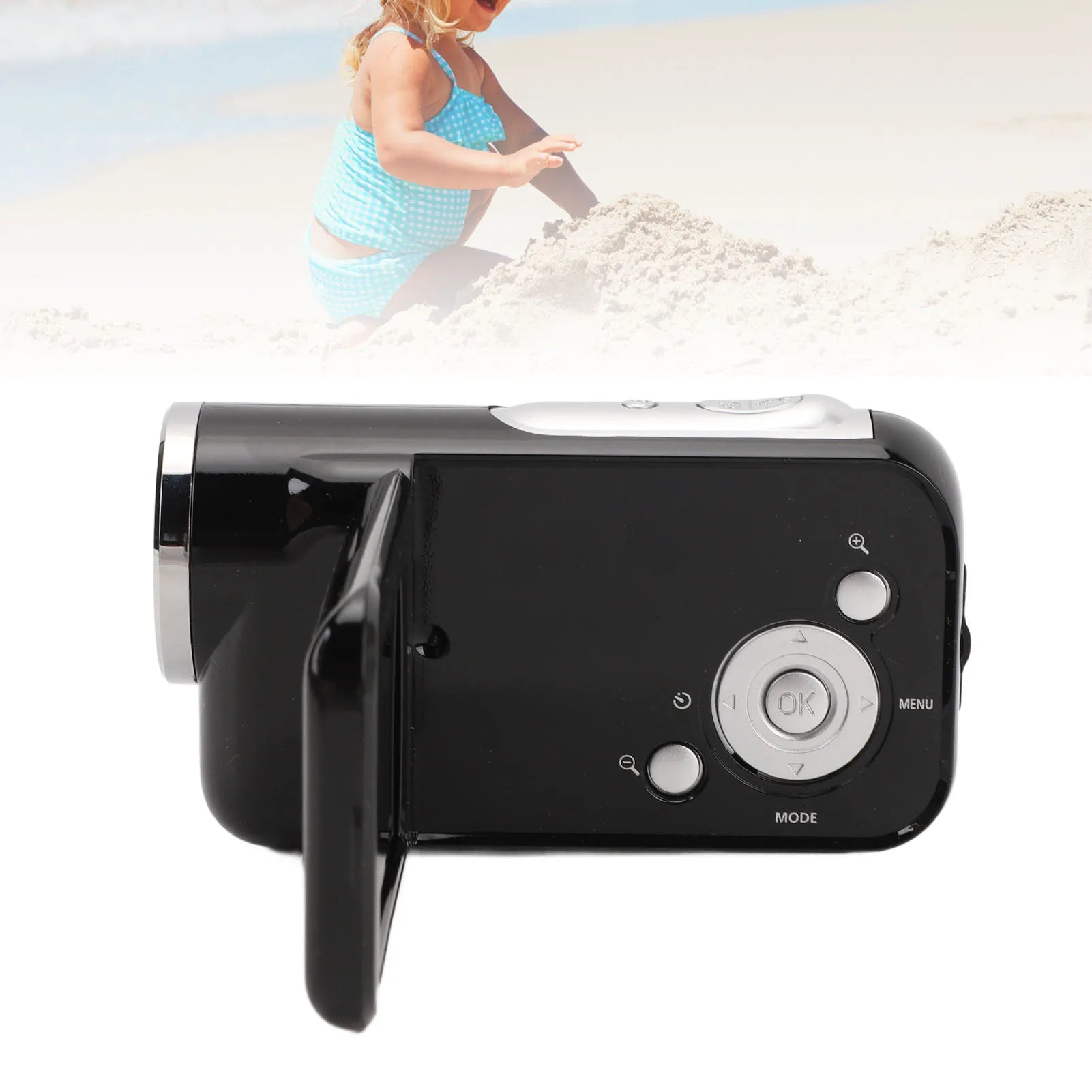 Camcorder 16MP 1080P 16X Digital Zoom Rotatable Screen Anti Shake USB