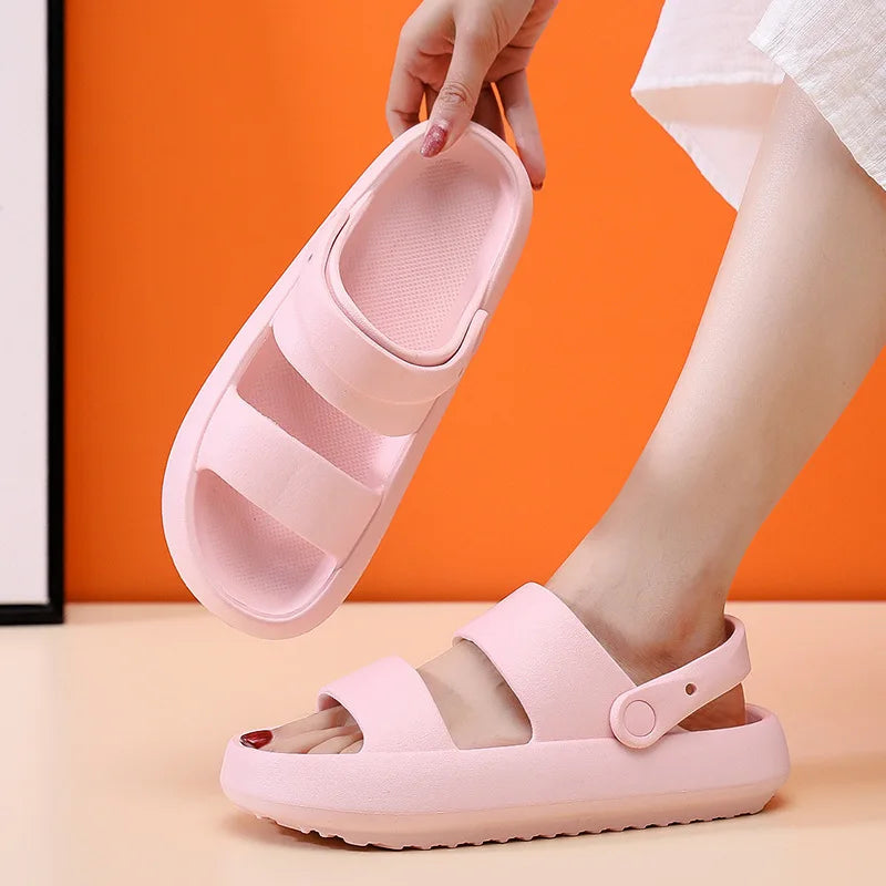 Casual Breathable Comfortable Sandals Women Home Slippers Snaps