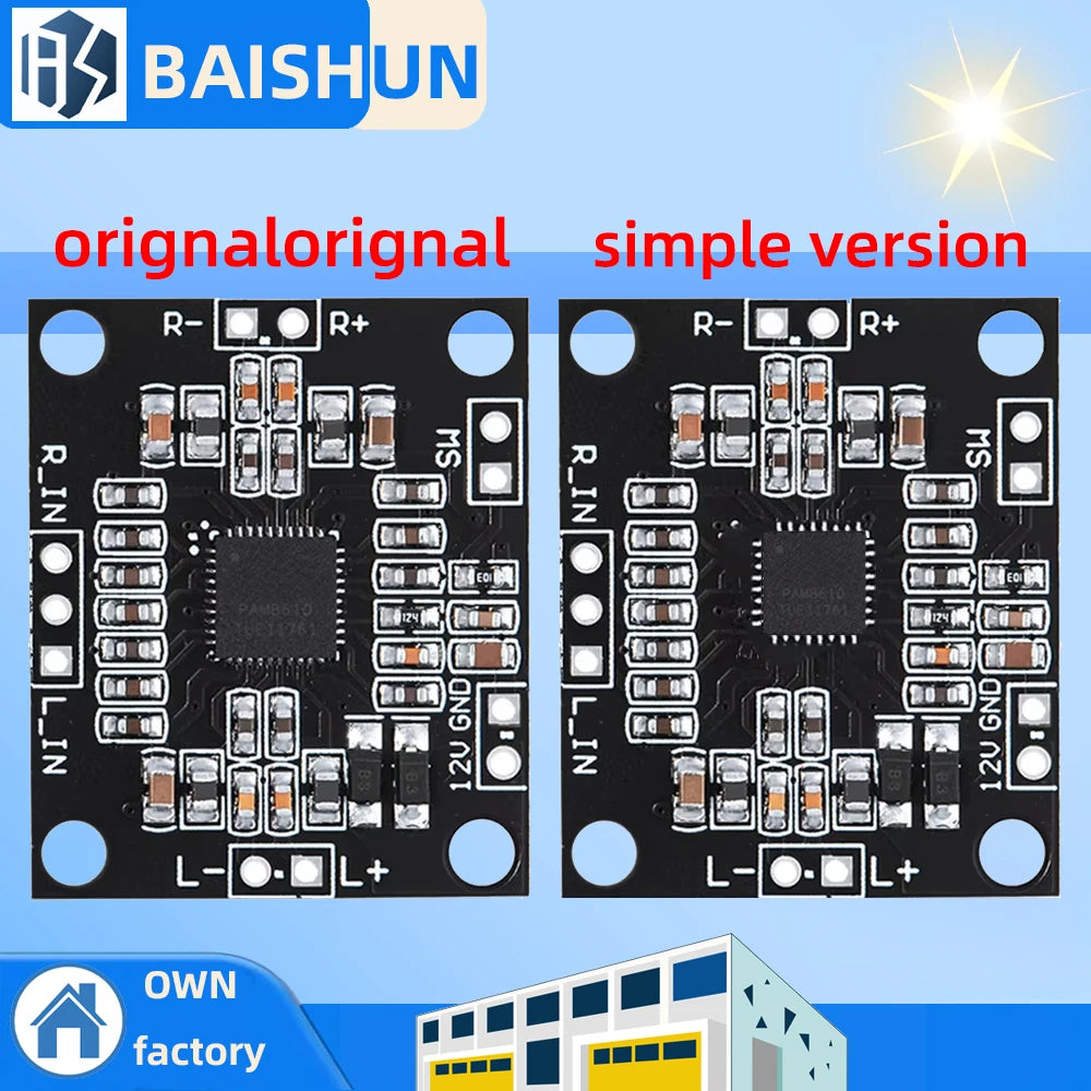 PAM8610 2x15W Amplifier Board Digital Two-channel Stereo Power Zpaxo