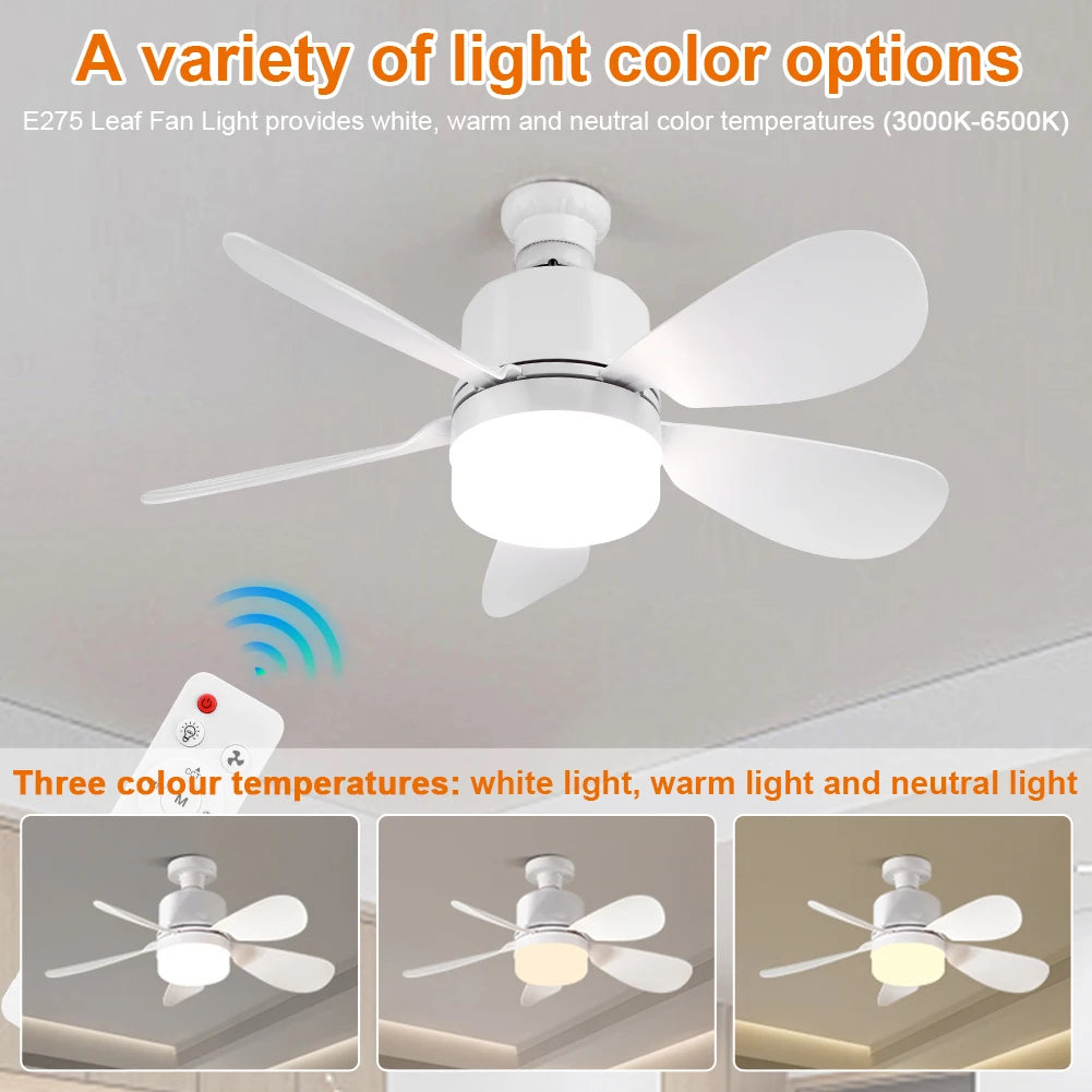 30W 40W Ceiling Fan Lights Remote Control Dimming LED Light E26 E27 Zpaxo