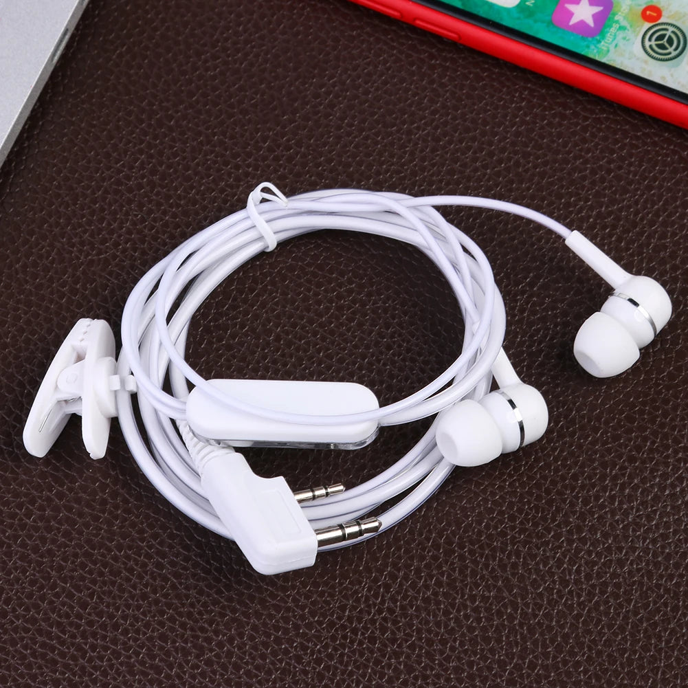 1 2m PTT Mic Earpiece Walkie Talkie 2 Pin Headset Replacement