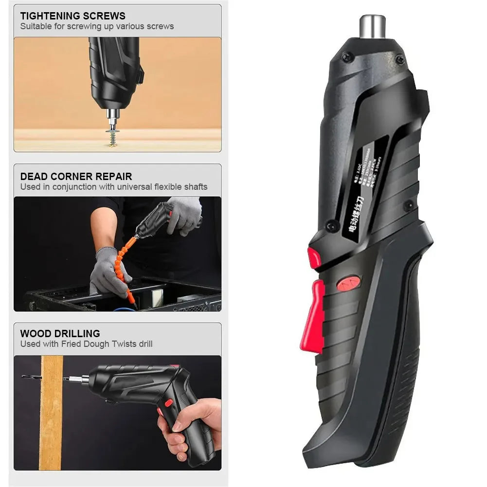 Electric Screw Driver 3.6V Mini Household Electric Drill Rotated Cordless Screwdriver Impact Drills Portable Power Repair Tools Zpaxo