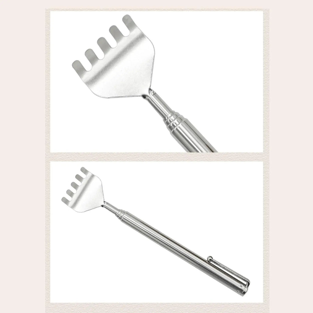 Extendable Telescopic Stainless Steel Back Scratcher & Massager Back Scratcher Zpaxo