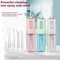 Smart Electric Oral Irrigator Water Flosser Portable 3 Modes Rechargeable Dental Water Jet Teeth Cleaner Zpaxo Pink