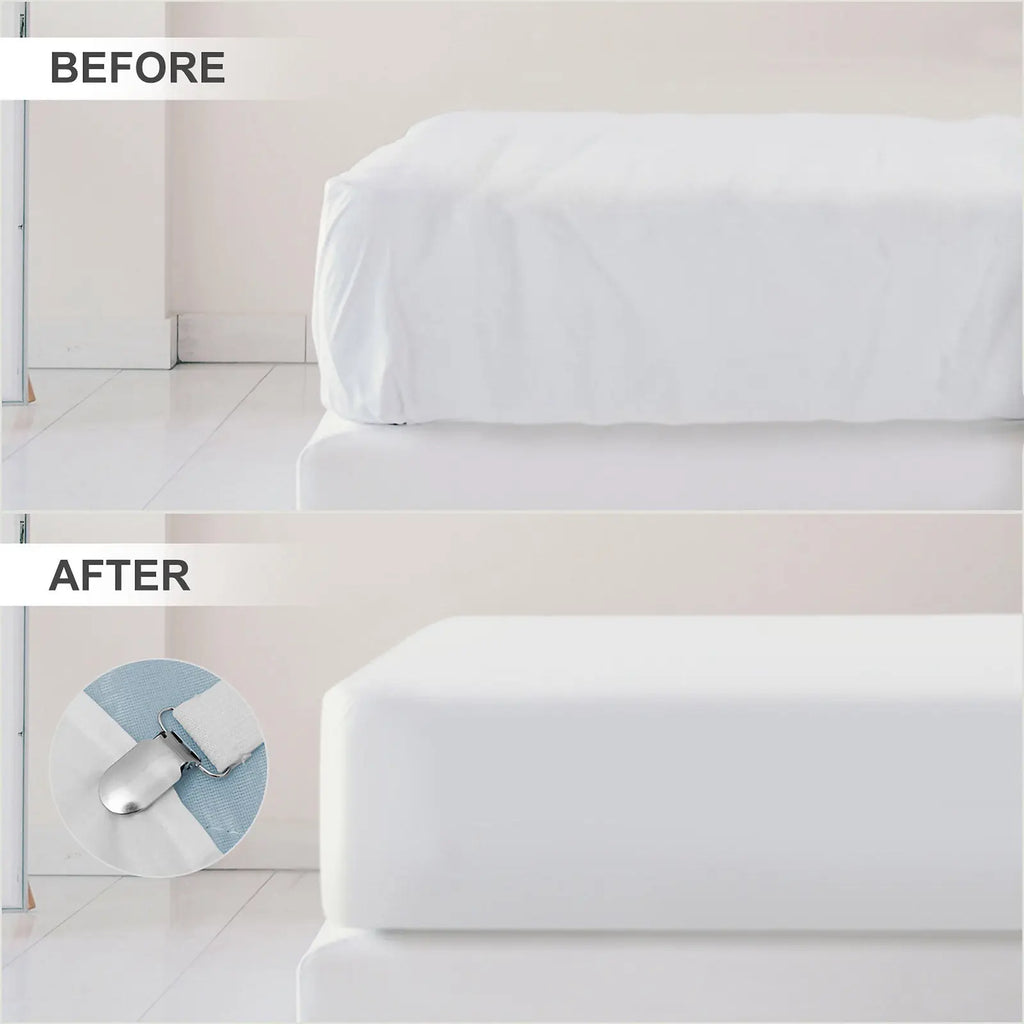 Sheet Glippers Adjustable Elastic Bed Holder Straps Mattress Pad