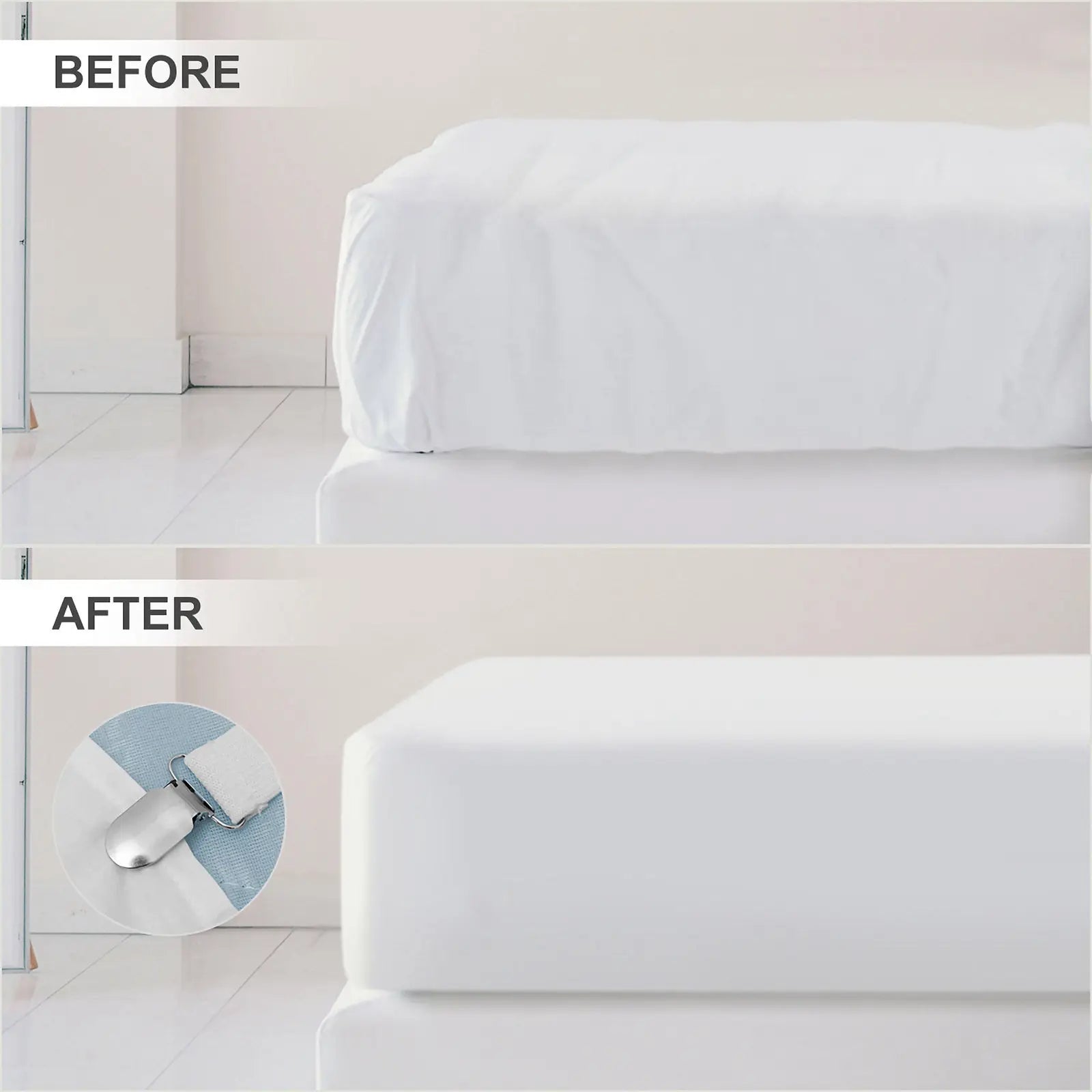 Sheet Glippers Adjustable Elastic Bed Holder Straps Mattress Pad