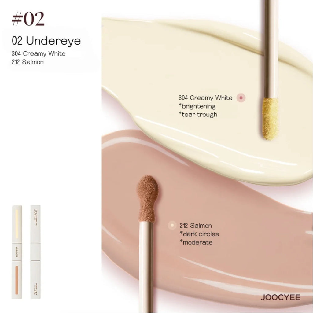 Joocyee Airy Wear Double Sided Concealer 7g Two-Color Concealer High Coverage Moisturizing Makeup Cosmetics Zpaxo 02