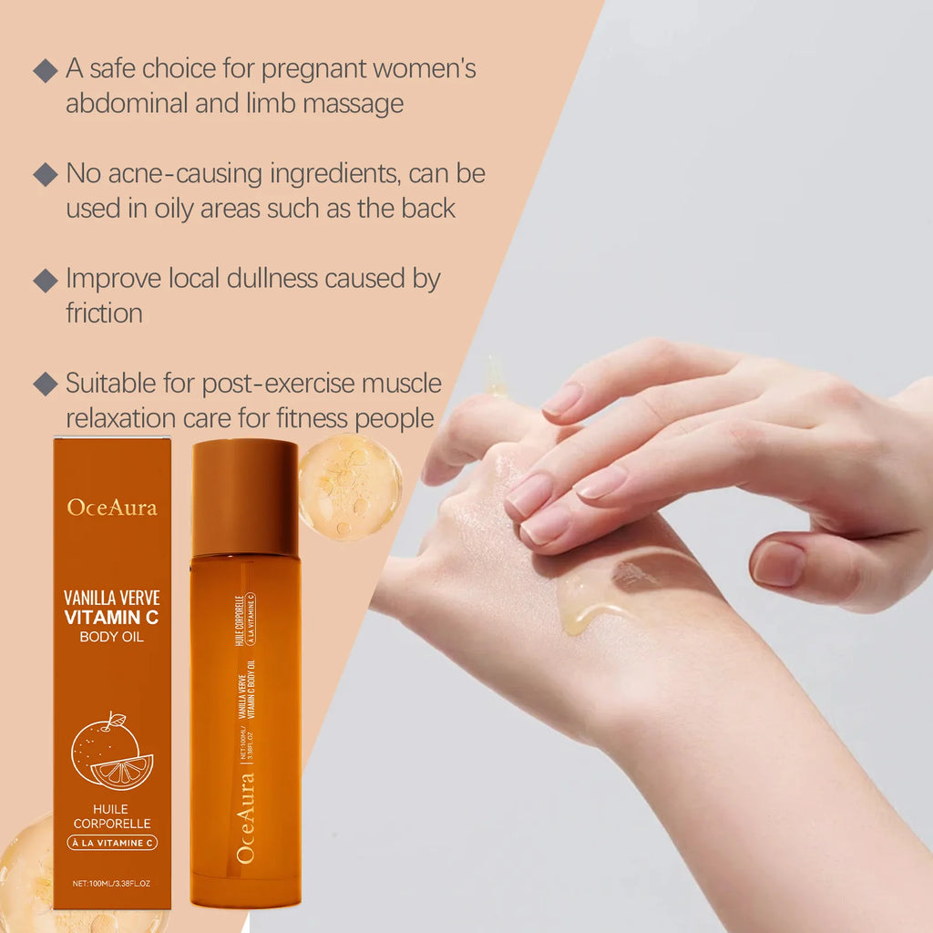 Vitamin C Body Softening Oil Moisturizes Nourishes Repairs And Brightens Dual Effects To Improve Dryness And Darkening Zpaxo