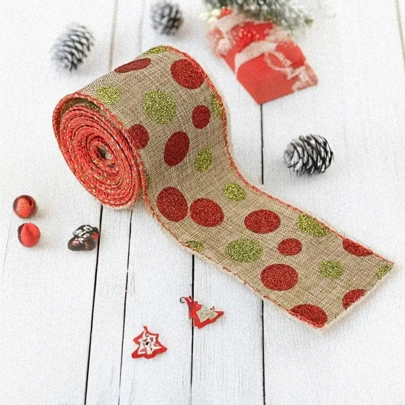 Durable Polyester Wire Ribbon Holiday Wrapping Festival Decors