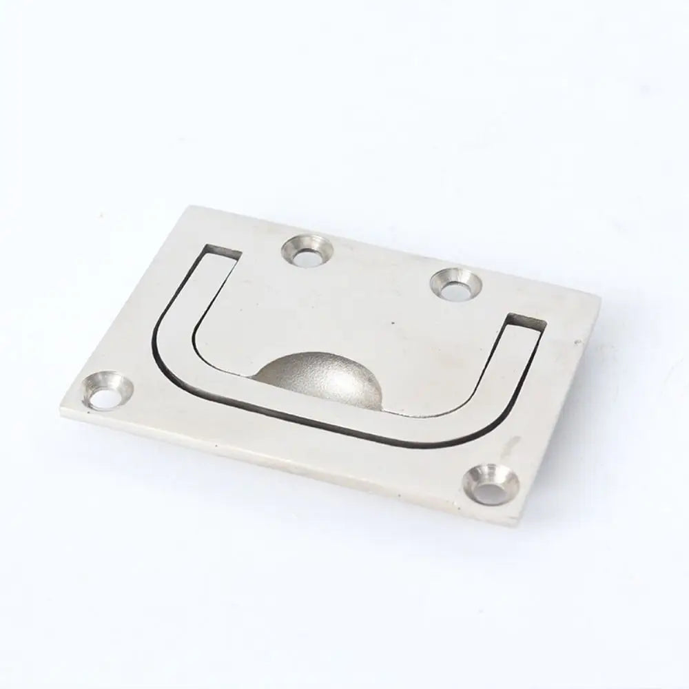 316 Stainless Steel Stainless Steel Pull Ring Mirror Finish 76x56mm Size Marine Hardware Square Shape Flush Fittings Zpaxo