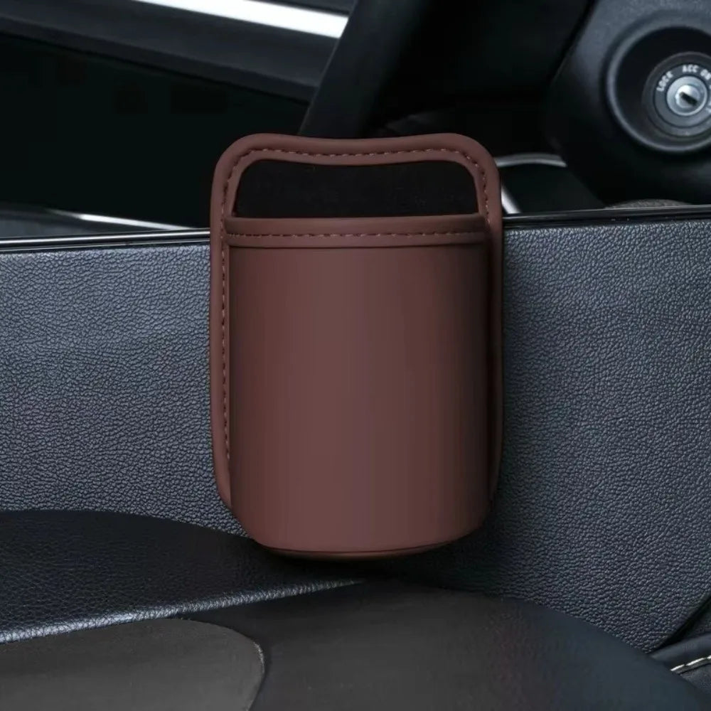 Leather Car Cup Holder Space Saving Waterproof Door Storage Box Zpaxo