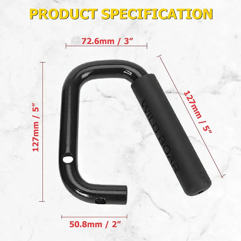 Front Grab Handles for 2007–2018 Jeep Wrangler JK JKU – Black Steel