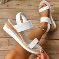 Summer Women Sandals Fashion Fashion Wedge Sandals Fish Mouth Loose Set Foot Platform Shoes Women Lightweight Designer Shoes Zpaxo WHITE 40