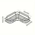 Iron Triangle Corner Shelf Rack – Kitchen & Bathroom Storage Corner Storage Rack Zpaxo black