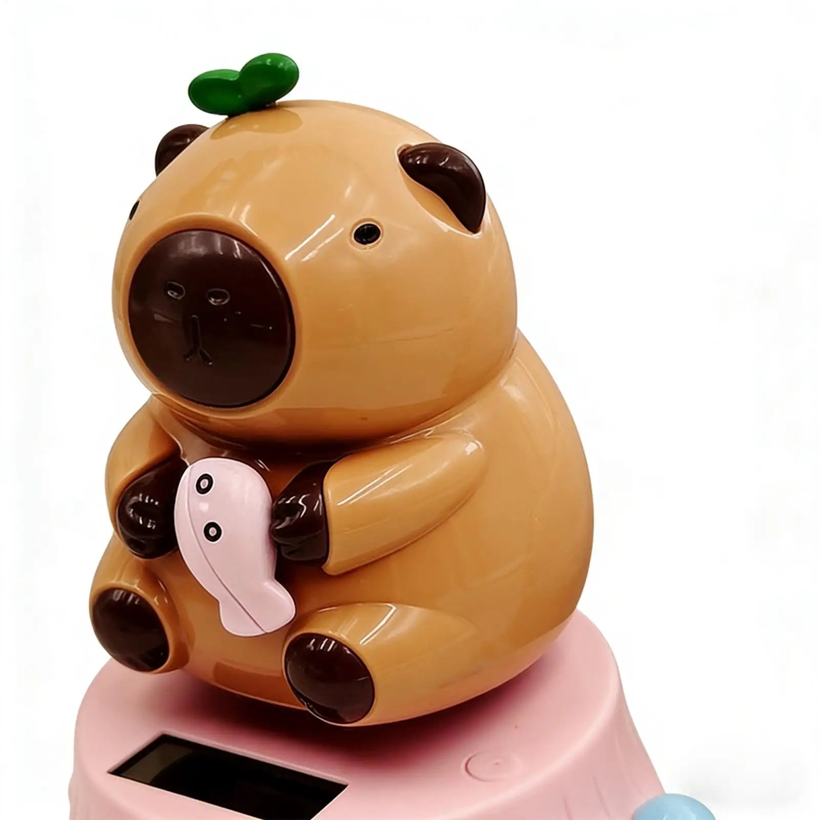 1PC Solar Powered Swinging Capybara Figurines Shaking Head Dashboard Dancing Figures Car Dashboard Decorative Ornaments ﻿ Zpaxo