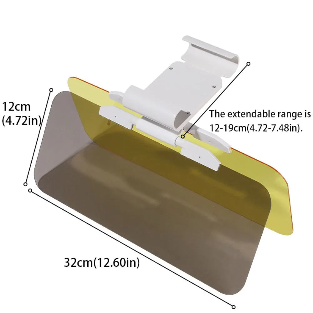 Polarized Car Sun Visor UV Blocking Adjustable Sun Visor Extender Fold Flip Down 2 IN 1 Anti Glare Sun Visor Day Night Vision Zpaxo Medium size