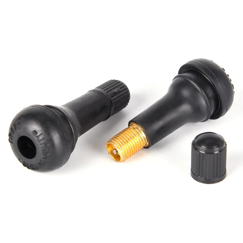 TR413 Tubeless Car Wheel Tire Valve Stems Caps Tyre Rubber Valves