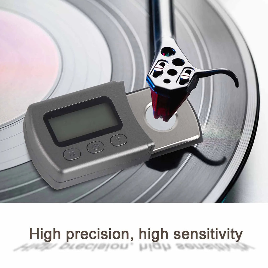 LCD Digital Cartridge Tracking Force Gauge Scale 0.01g with 5g Calibration Weight Force Gauge Zpaxo