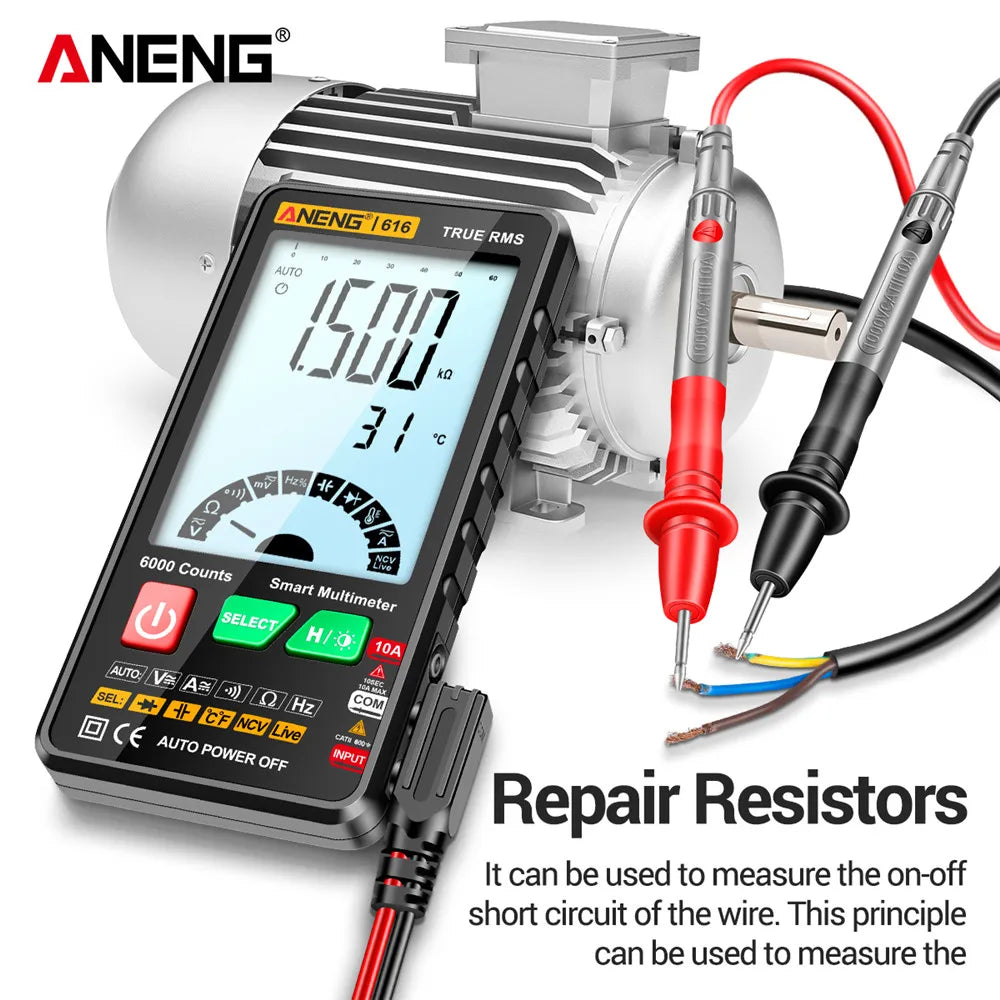 Large Screen Tool AC DC Voltage Current Tester Digital Multimeter