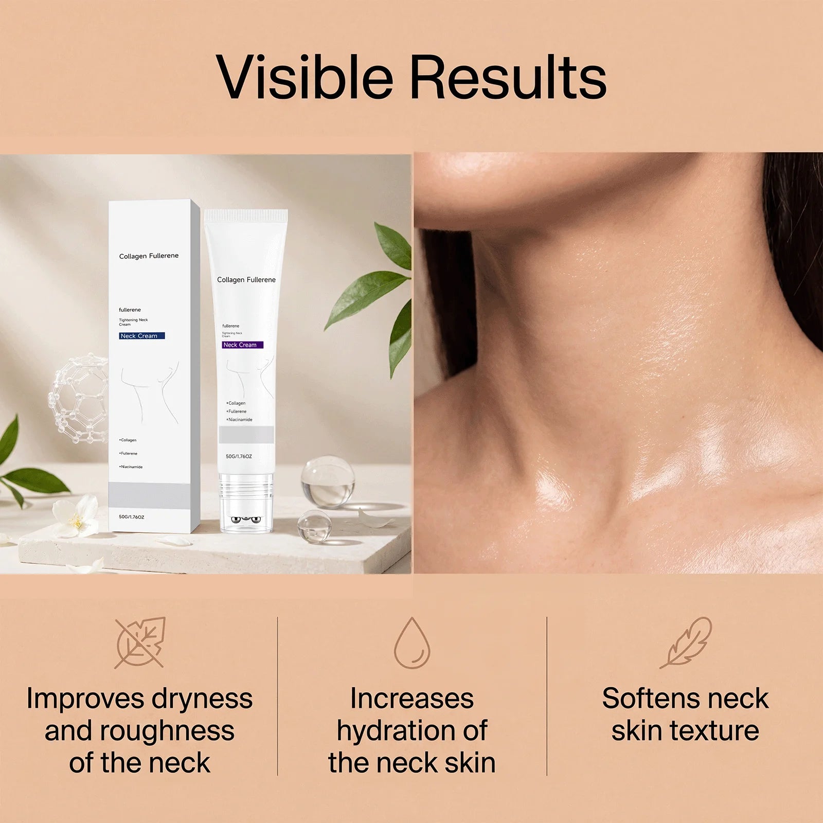 Collagen Neck Cream – Firming, Lifting & Wrinkle Reduction Neck Firming Cream Zpaxo
