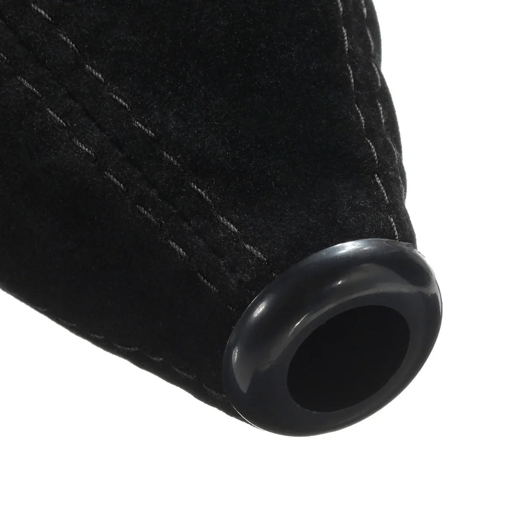 Red Black Suede Leather Gear Shifter Boot Durable Anti-wear Manual Zpaxo