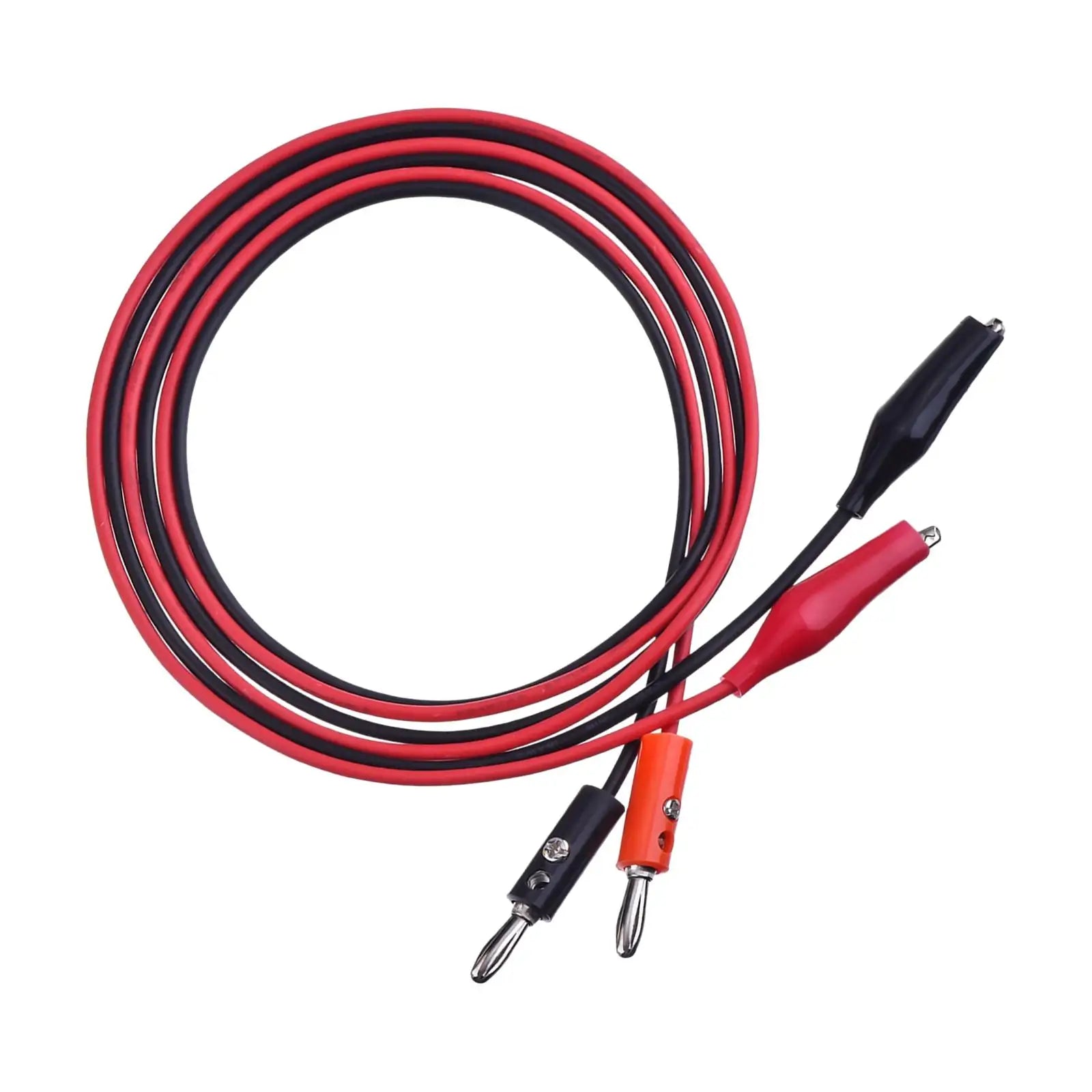 2Pcs Alligator to Banana Plug 1M Electric Banana to Alligator Clips 4mm for Multimeter Stackable Banana Plug to Alligator Clip Zpaxo