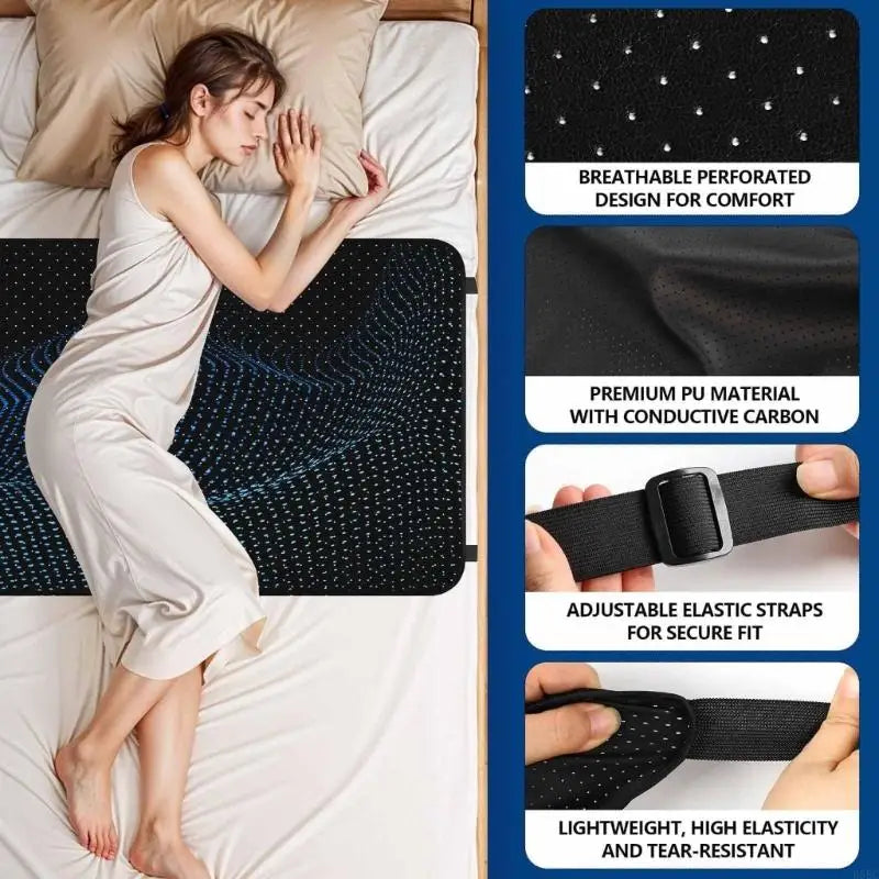 Conductives Bed Groundings Sheet PU Leather Enhances Sleep Comfort