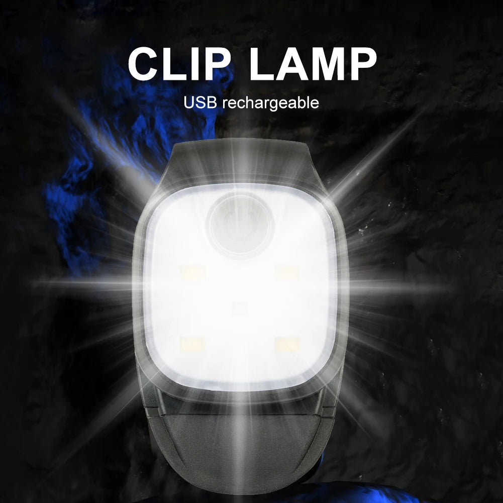 LED Clip Lamp 4 Lighting Modes Running Light Safety Warning Jogging
