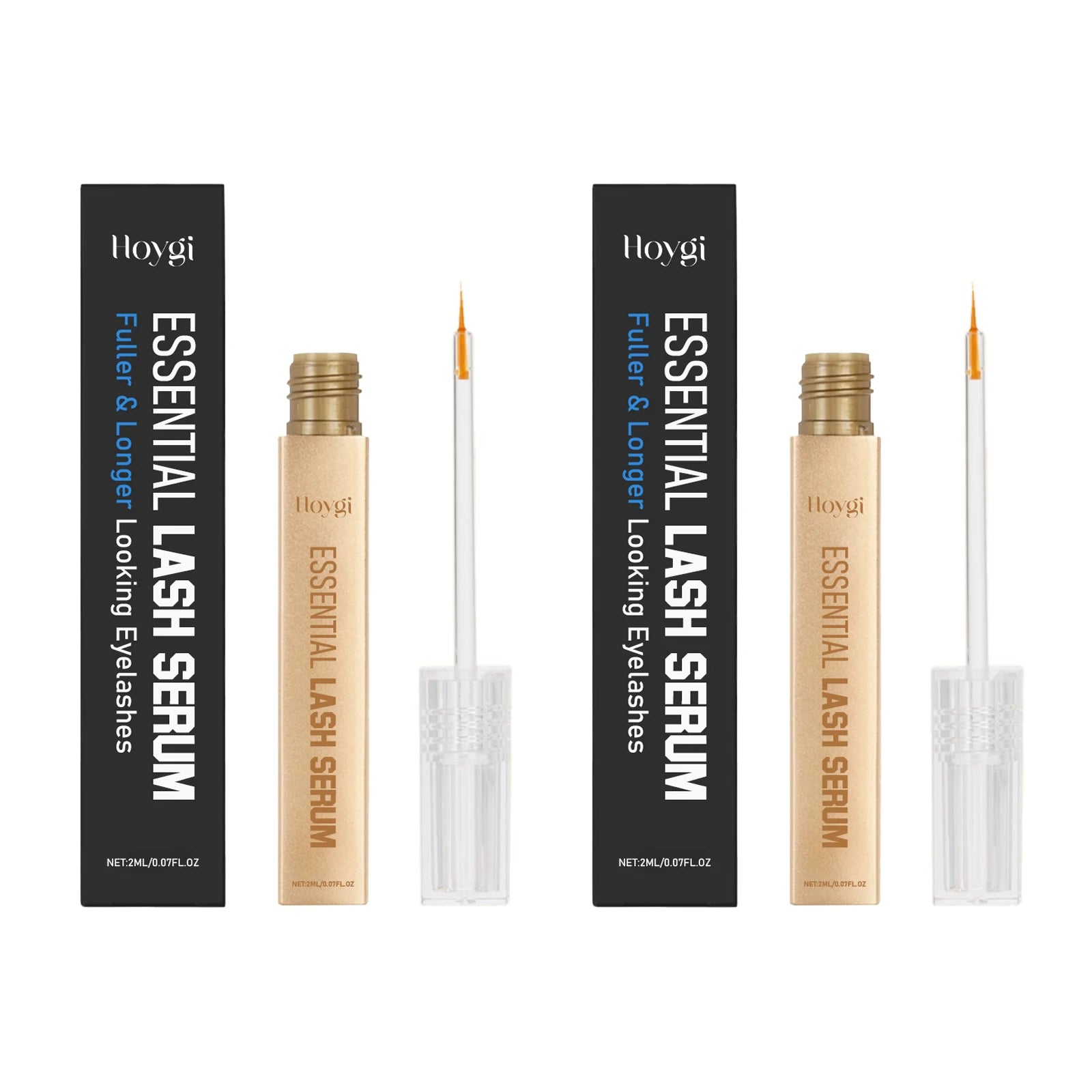 Hoygi 2ml Lash Enhancing Serum Natural Looking Lift and Definition Smudge Proof Flex Hold Formula Clump Free Daily Mascara Zpaxo 2PCS