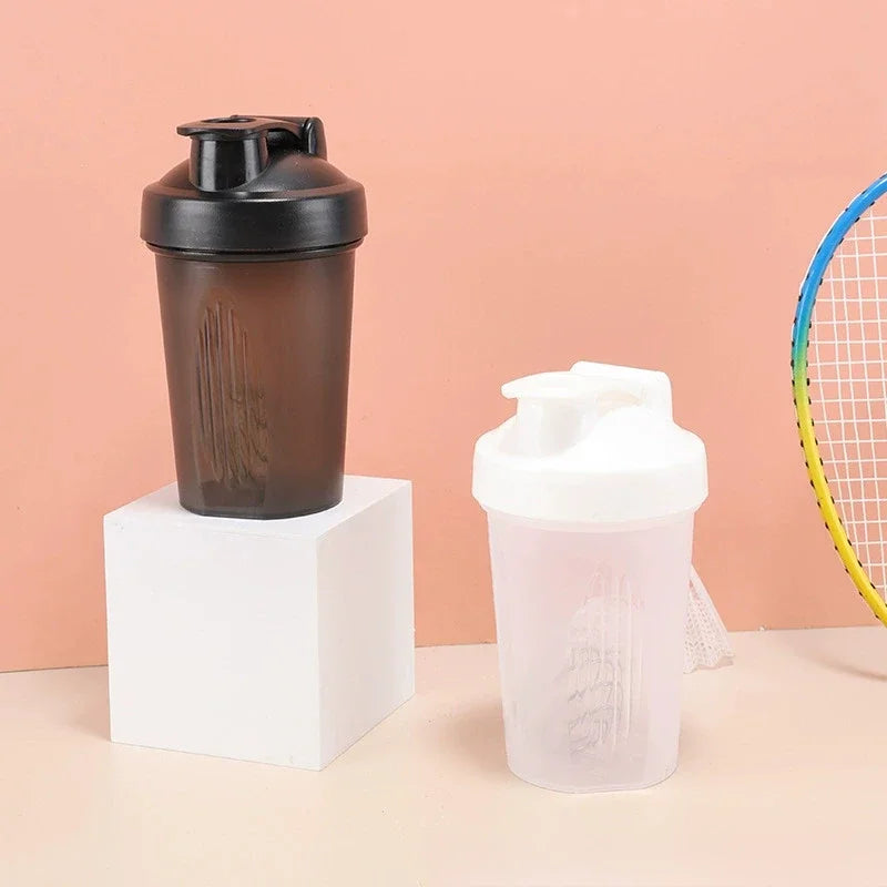 Hot 1-7PCS 400ML Blender Shaker Bottle with Scale Protein Shakes Leakproof for Powder Workout Gym Sport Mixing Cup Water Bottle Zpaxo as show 2PCS