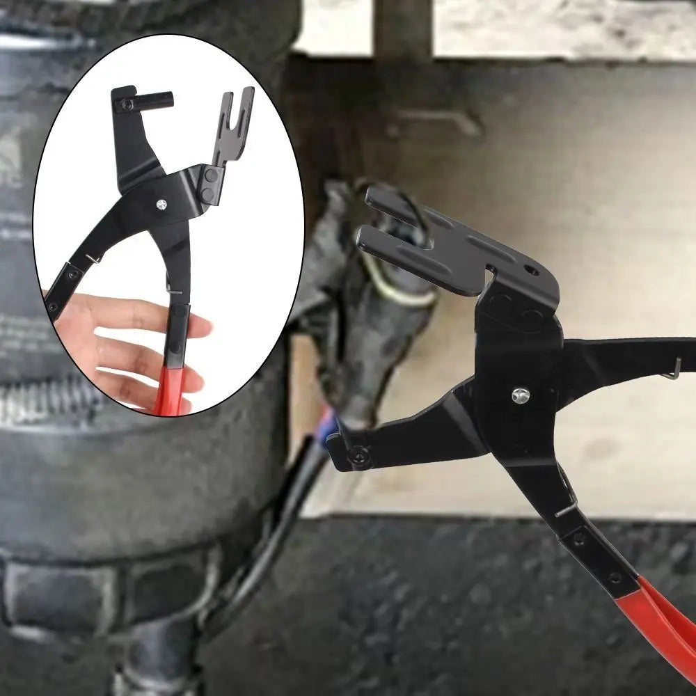 Anti-Slip Handle Exhaust Hanger Removal Puller Locking Jaw Heavy Duty Exhaust Pipe Gasket Removal Plier Rubber Gasket Removal Zpaxo