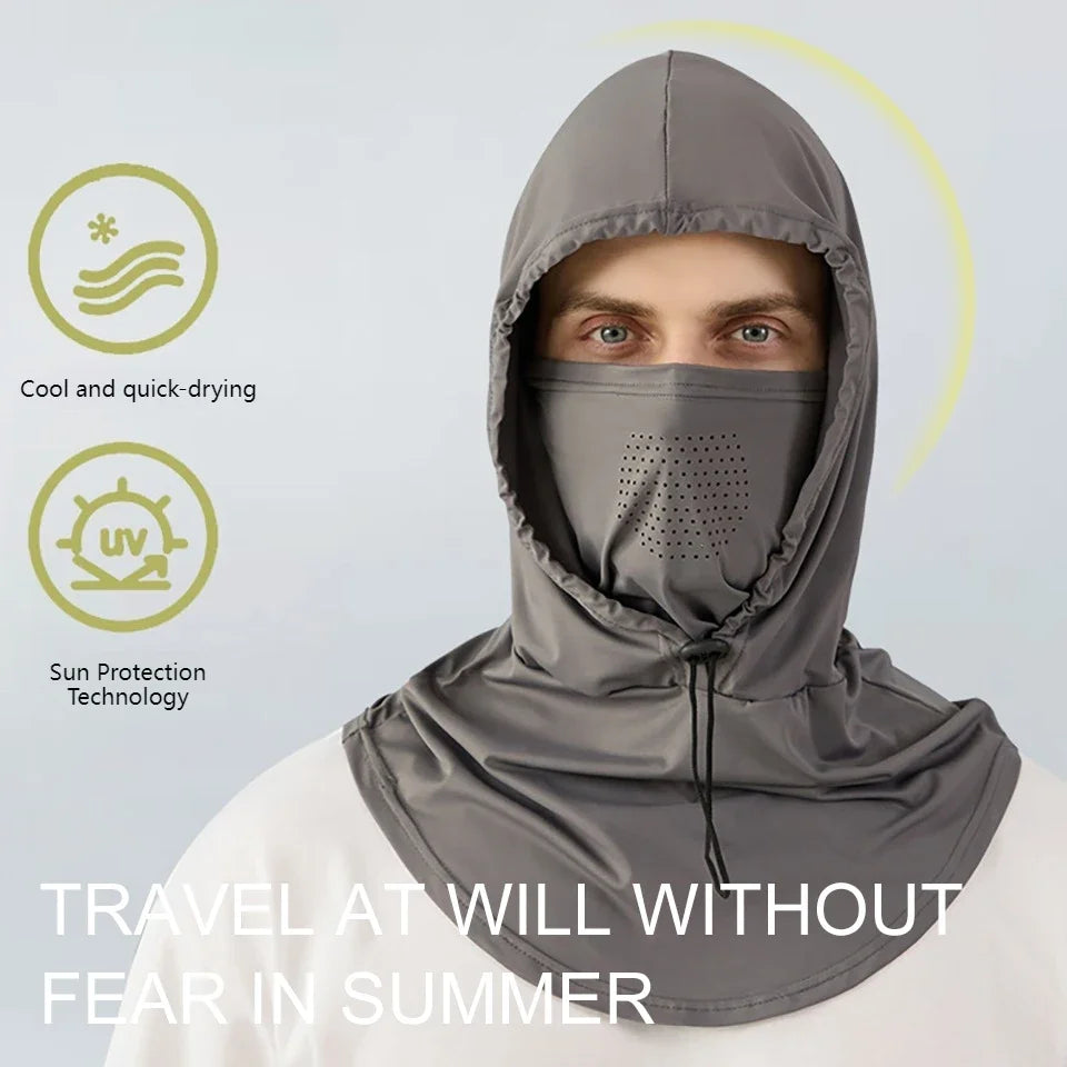 Full Face Mask Sun Protection Windproof Hat Motorcycle Riding Sports Cap Neck Protect Outdoor Sunscreen Breathable Fishing Mask Zpaxo
