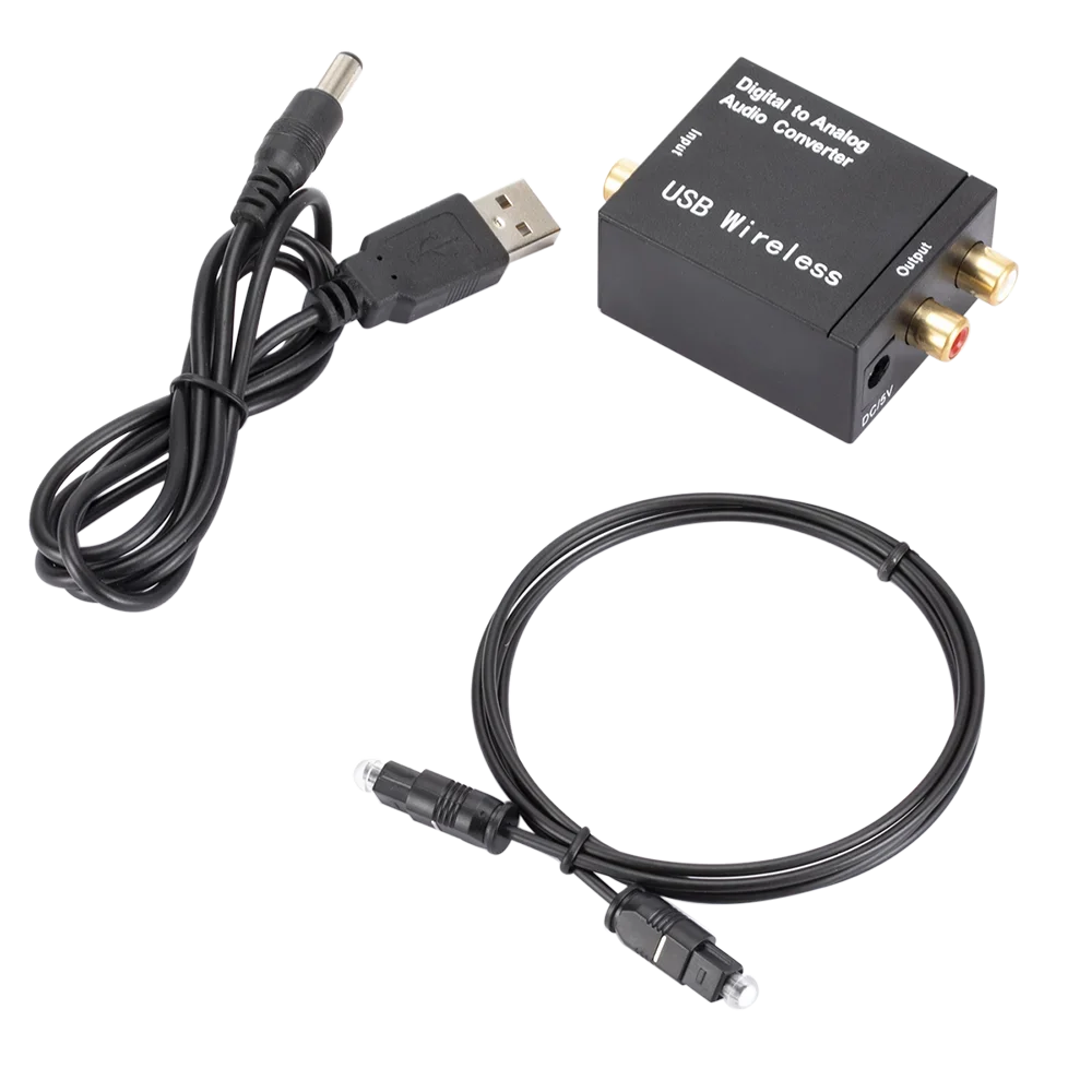Bluetooth-compatible Optical Fiber Toslink Coaxial Signal RCA R L Zpaxo black
