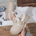 2025 New Women Boots Platform Cotton Shoes Women Autumn Winter Thick Sole Plush Snow Boots Outdoor Comfy Warm Ankle Boots Woman Zpaxo Mi Xing 39